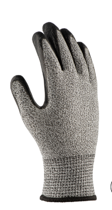 Рукавички антипоріз трикотажні сірі з нітриловим покриттям 34021 Долоні розмір 11